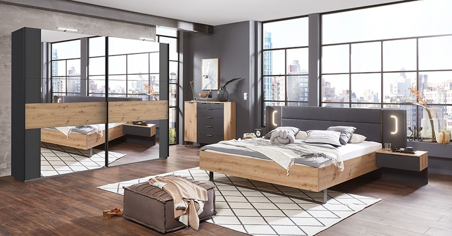 meuble de chambre a coucher adulte style industriel moderne